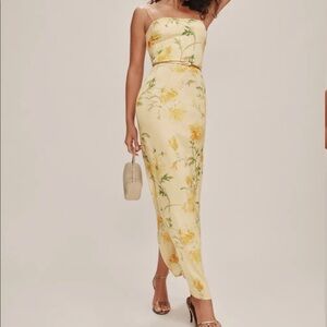 “💖Sale” Reformation Frankie Silk Dress - Honeyglow